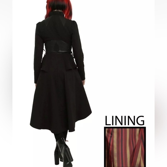 Disney Alice Through The Looking Glass Red Queen Trench Coat Hot Topic Size LG - Picture 4 of 16